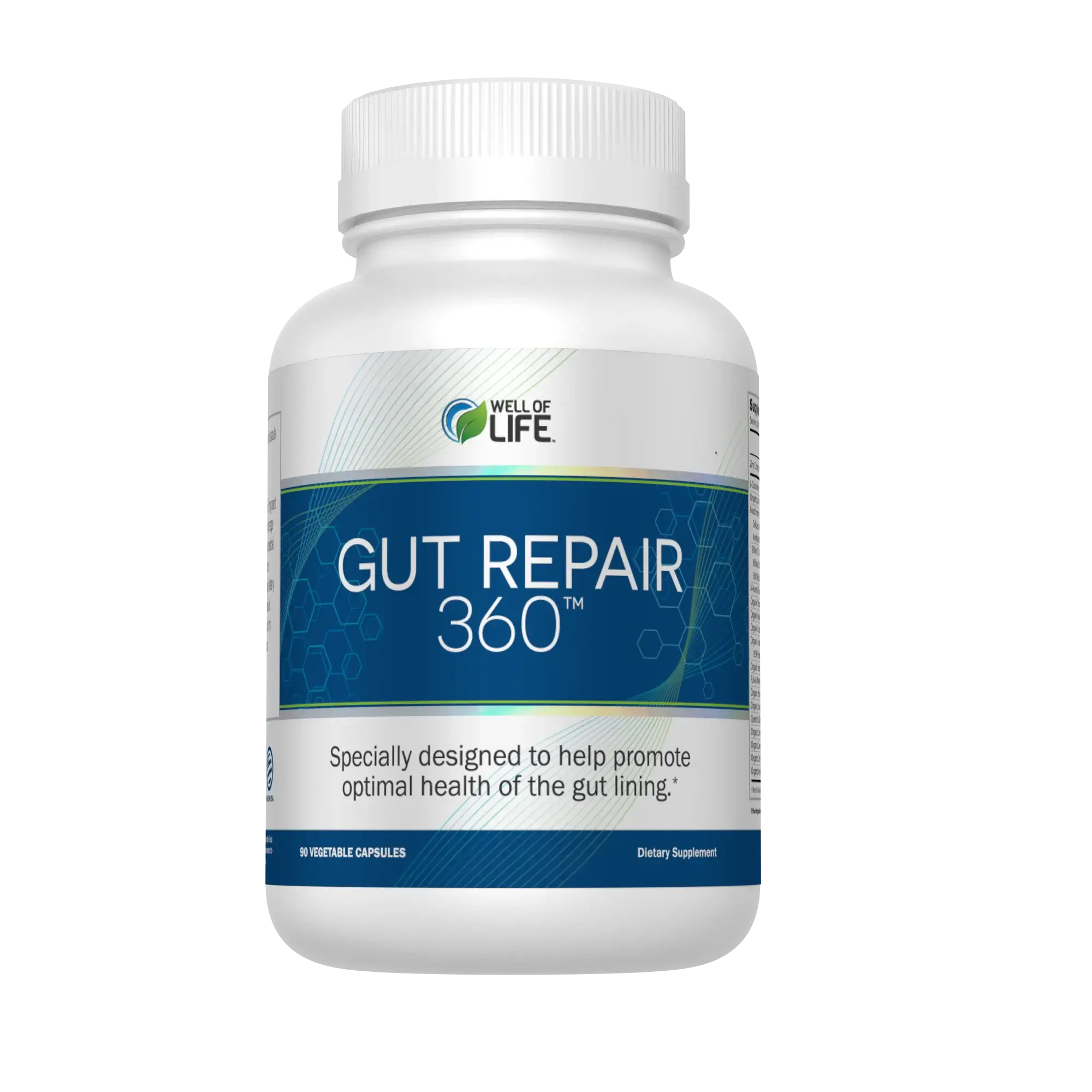 The Well Of Life Gut Repair 360 is Gluten-Free, Soy-Free and Dairy-Free and all natural.