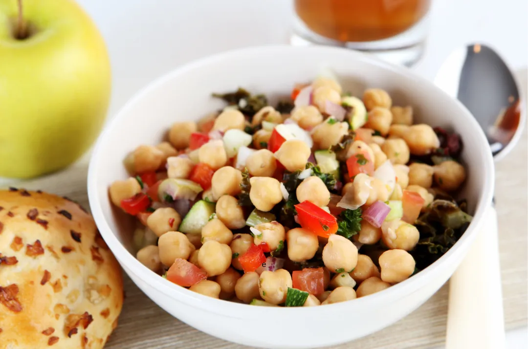 A chickpea said is a simple, yet popular dish in mediterranean cooking. 