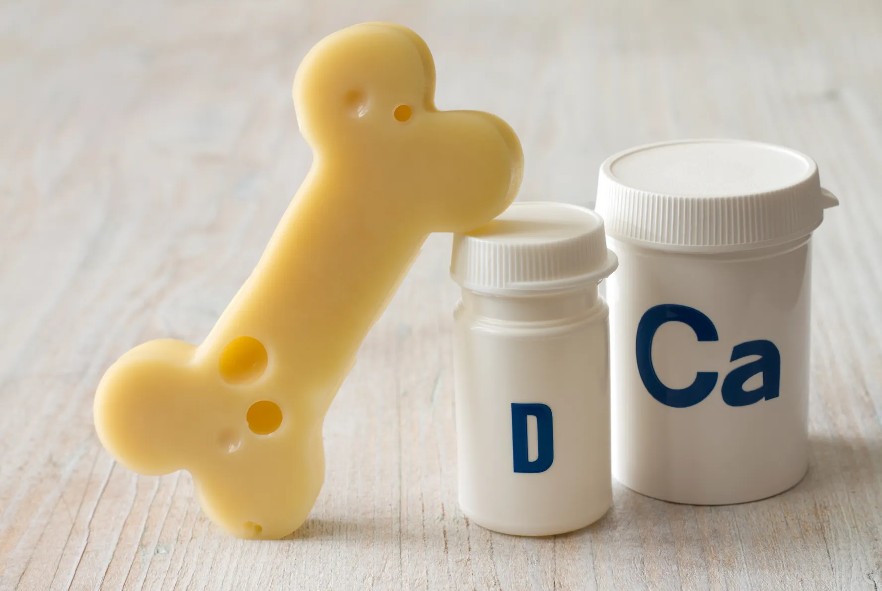 Bone strength is improved by Vitamins D3 and K2.